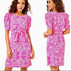 NWT LILLY PILITZER Harriet Dress, Piñata Pink, Size XL